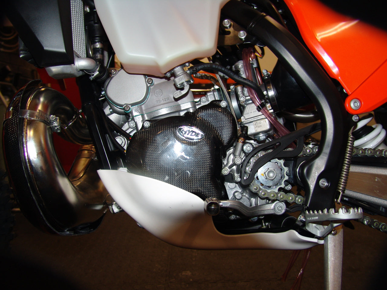 KTM 250/300 Carbon Kevlar Bolt-on Starter Ignition Guard