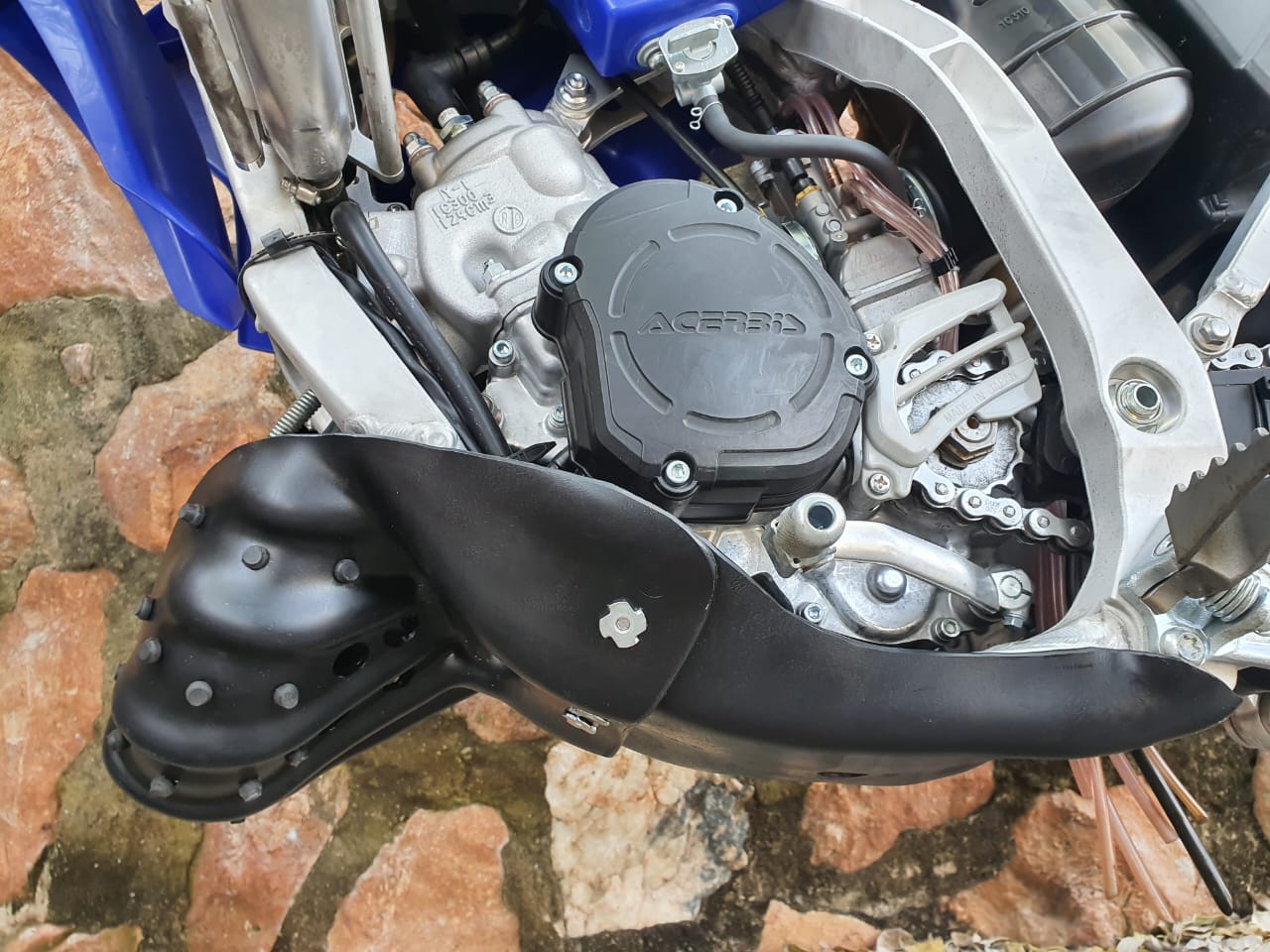 YAMAHA YZ125X EXHAUST SUMP GUARD COMBO