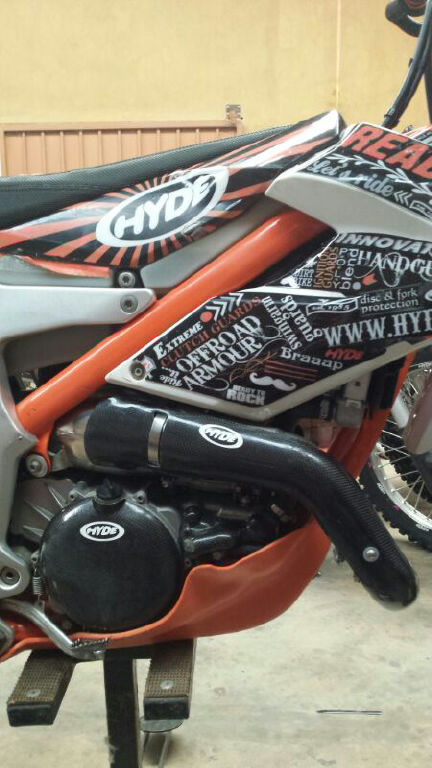 KTM FREERIDE 250 2T CARBON FIBER EXHAUST GUARD