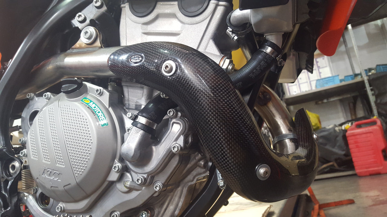 KTM 250 4-STROKE CARBON KEVLAR EXHAUST GUARD