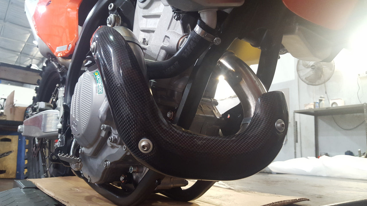 KTM 250 4-STROKE CARBON KEVLAR EXHAUST GUARD